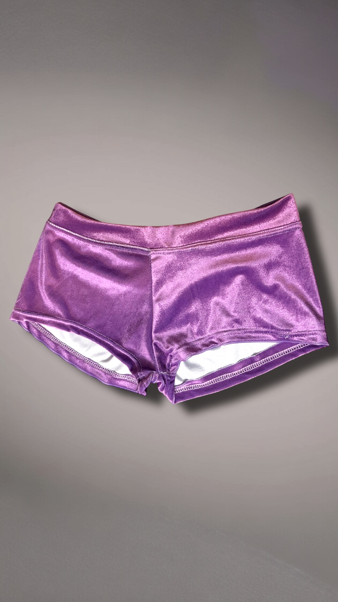 Purple Velvet Pole Shorts