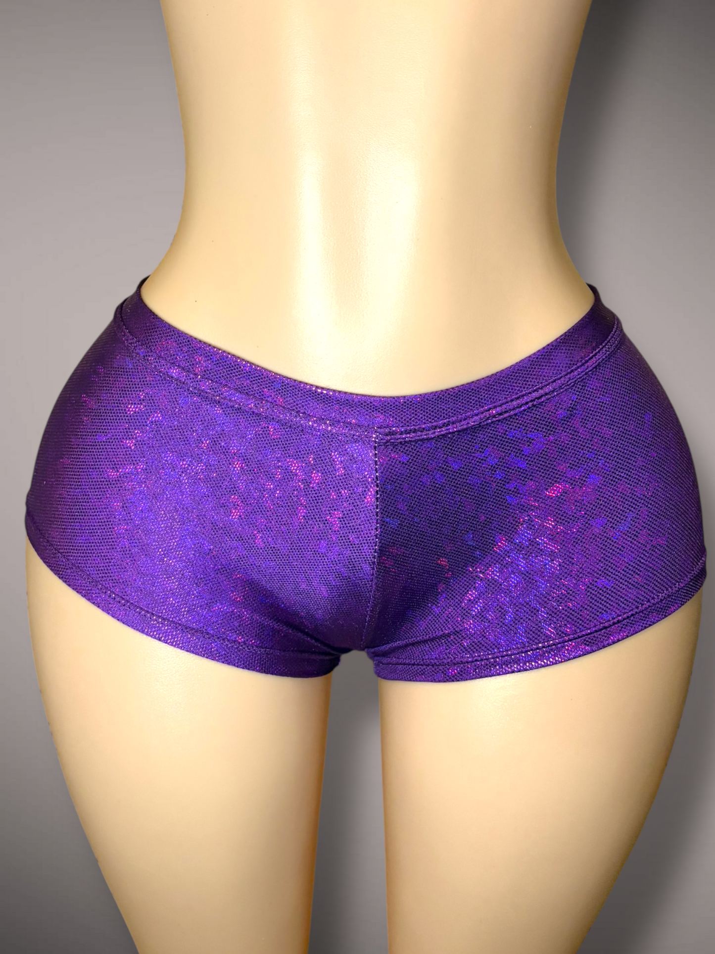 Holographic Purple Pole Shorts