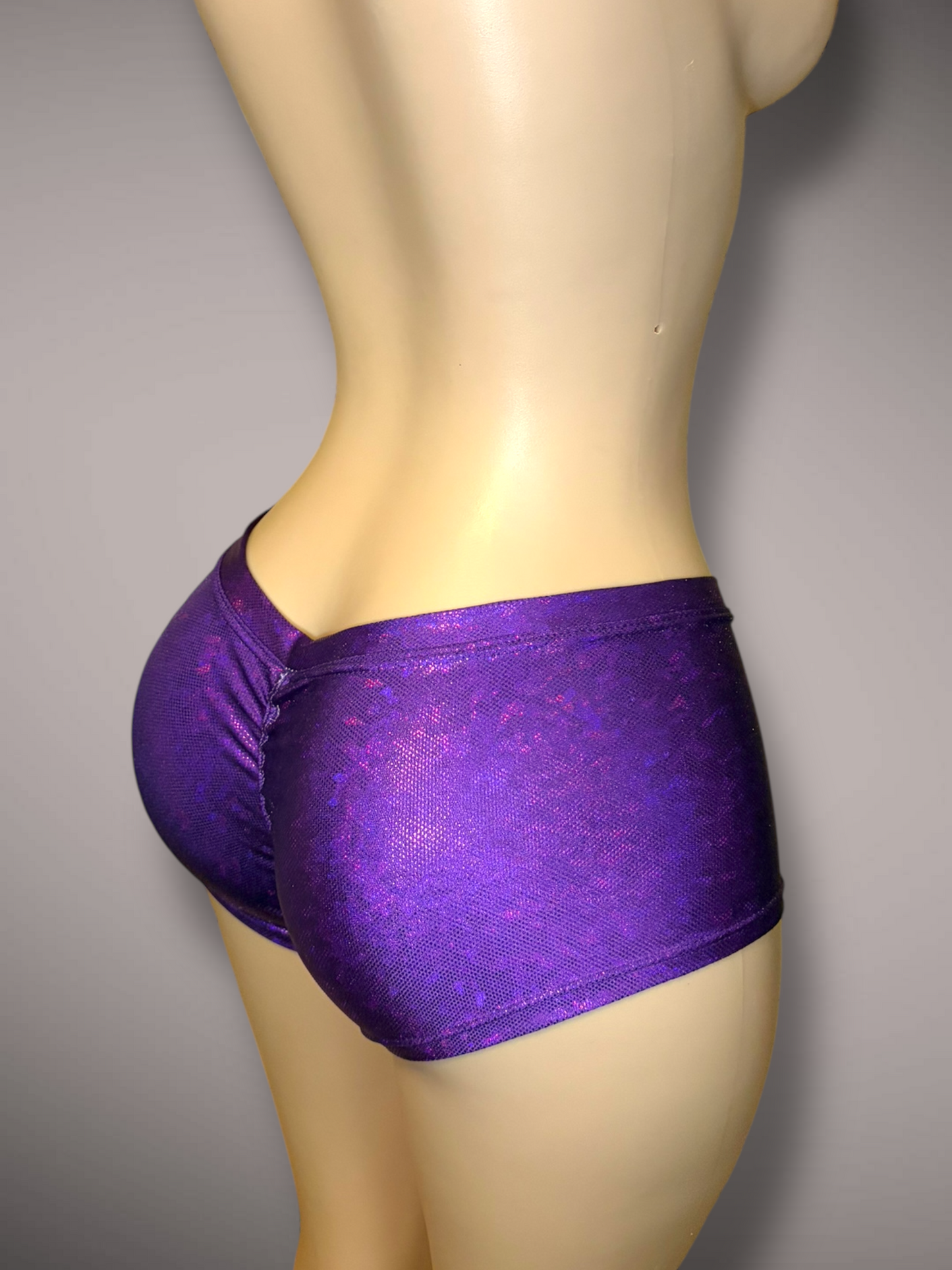 Holographic Purple Pole Shorts