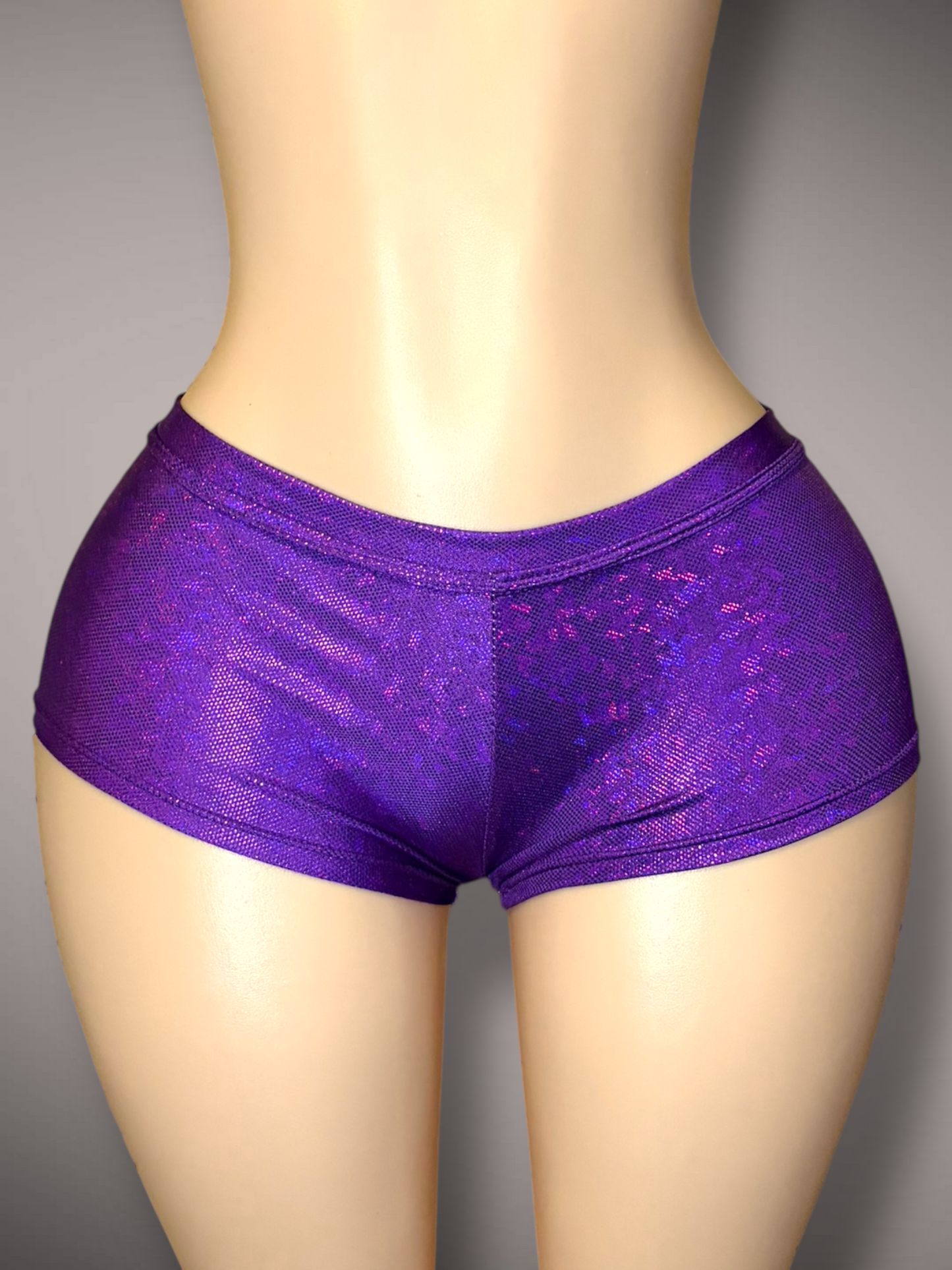 Holographic Purple Pole Shorts