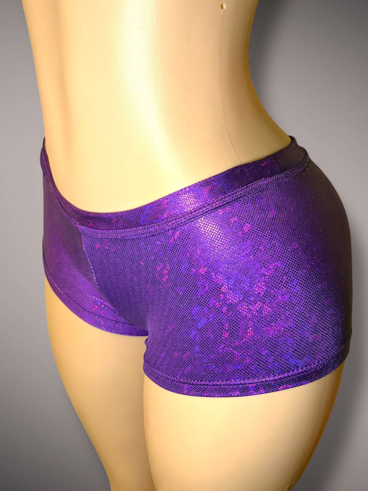 Holographic Purple Pole Shorts