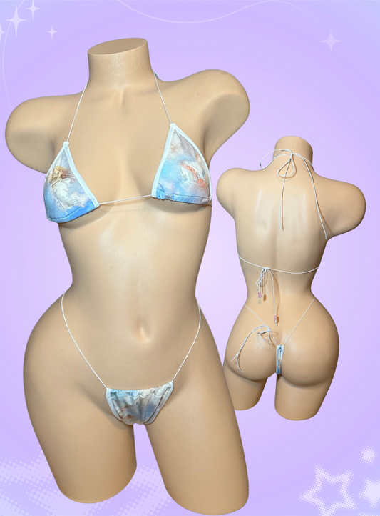 The Nova Microkini, Blue and White Angel Print