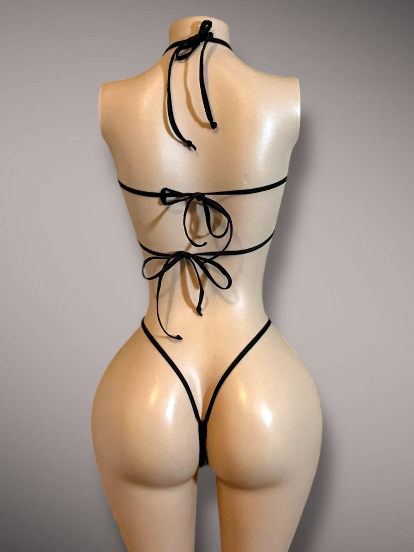 Black Faux Latex Star 2 Piece Set