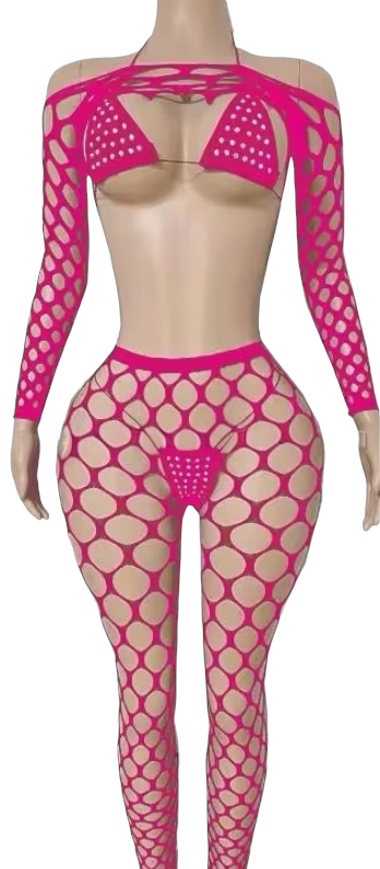 The Luscious 4 piece fishnet set