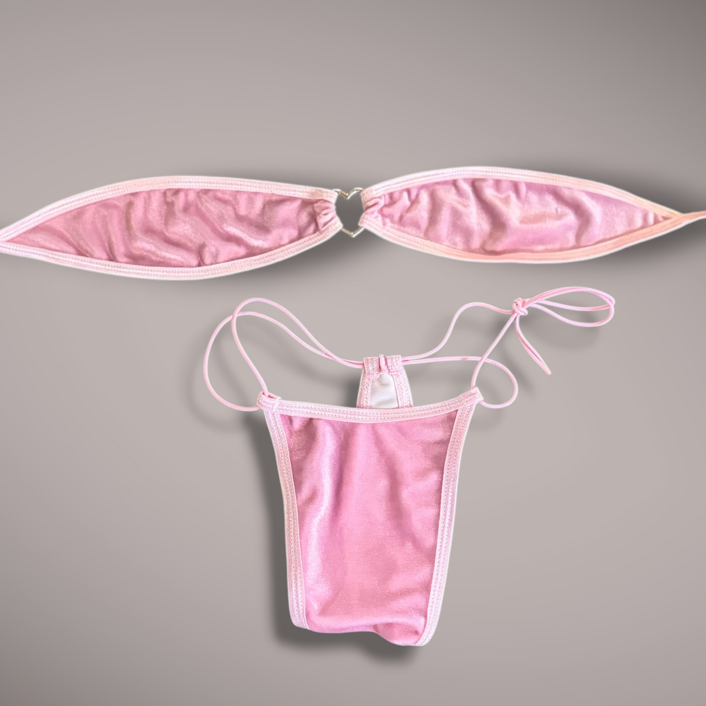 The Gianna, Light Pink Velvet with Heart