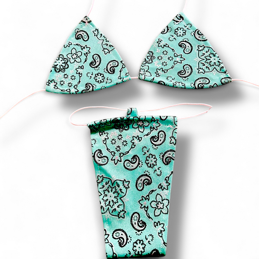 The Nova Microkini, Turquoise Paisley