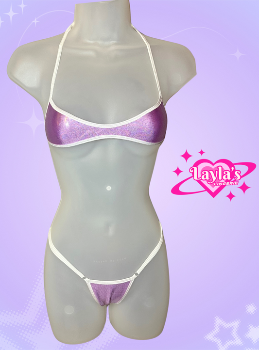 The Jade Bikini, Metallic Purple + White