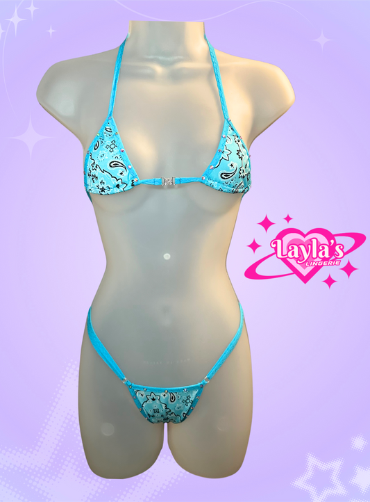 Blue Paisley Bikini