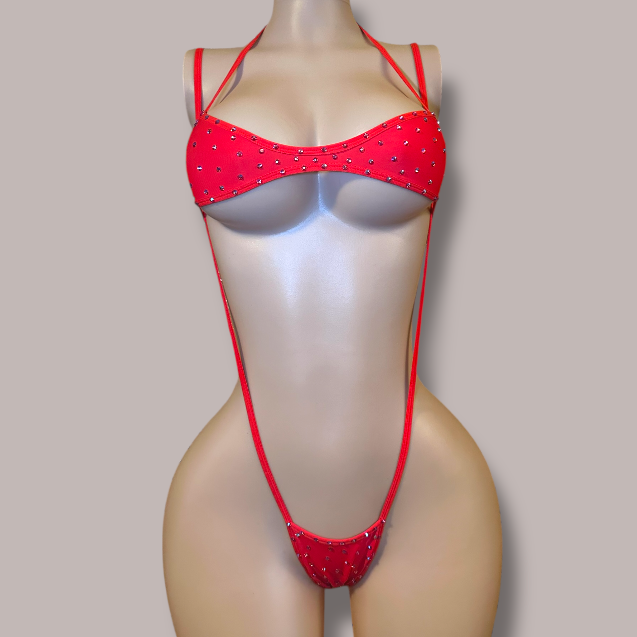 Red Jade Slingshot 2 Piece with Gems