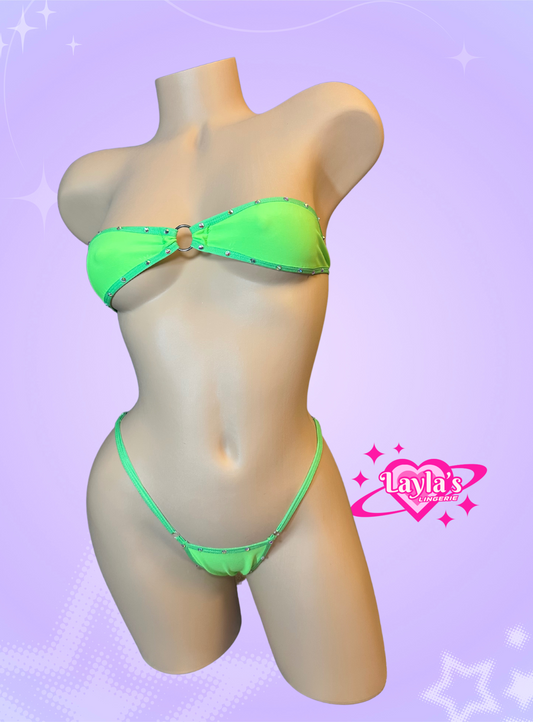 The Gianna Bikini, neon green