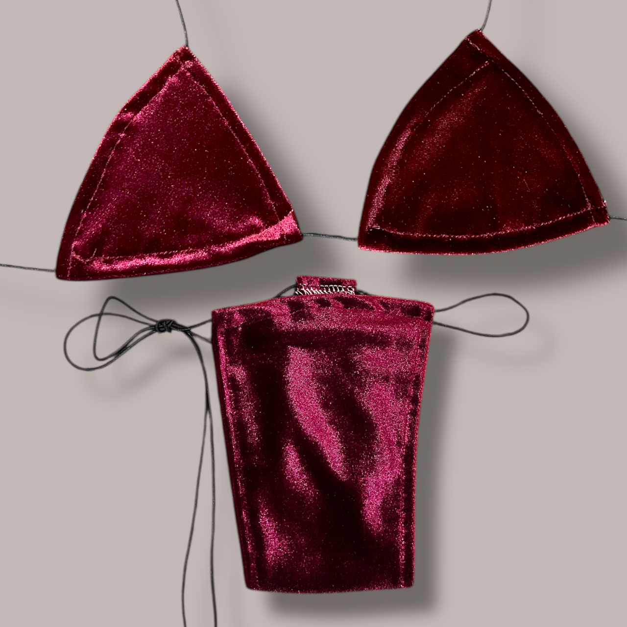 The Nova Microkini, Burgundy Velvet