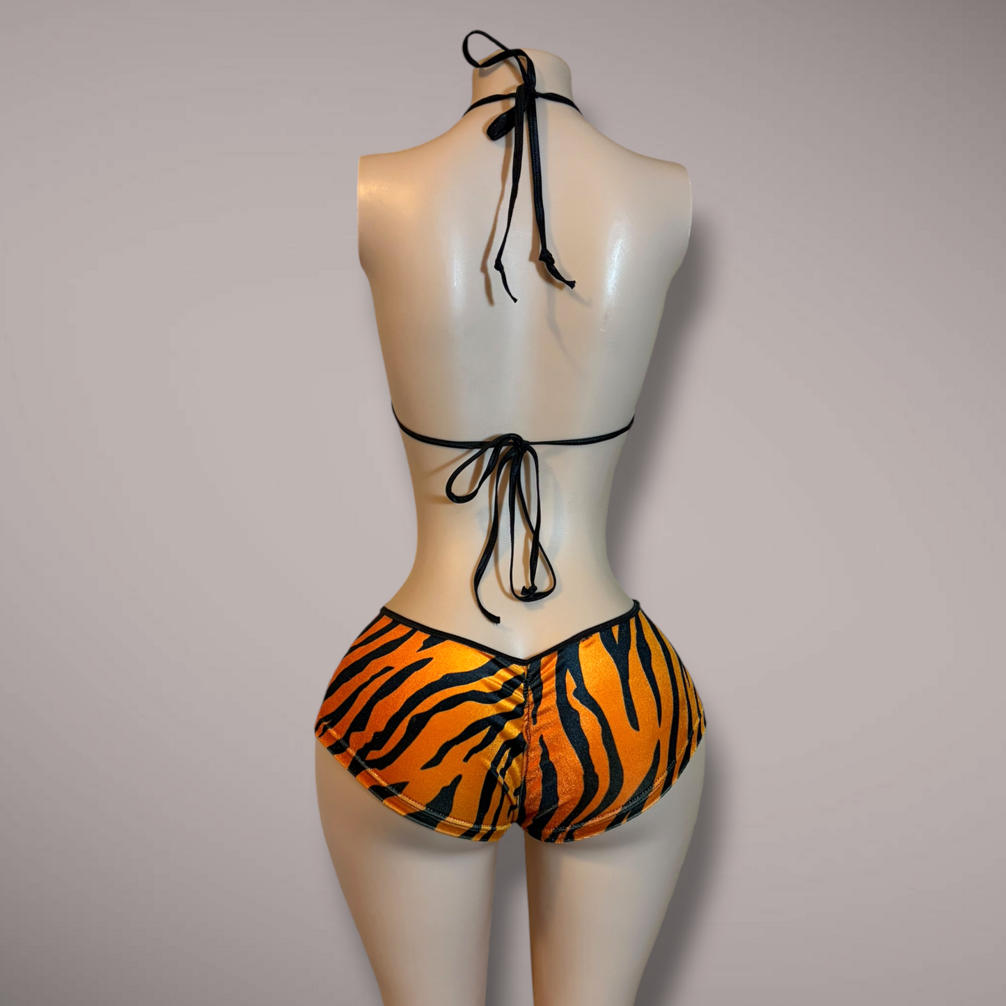 Velvet Tiger Shorts Set