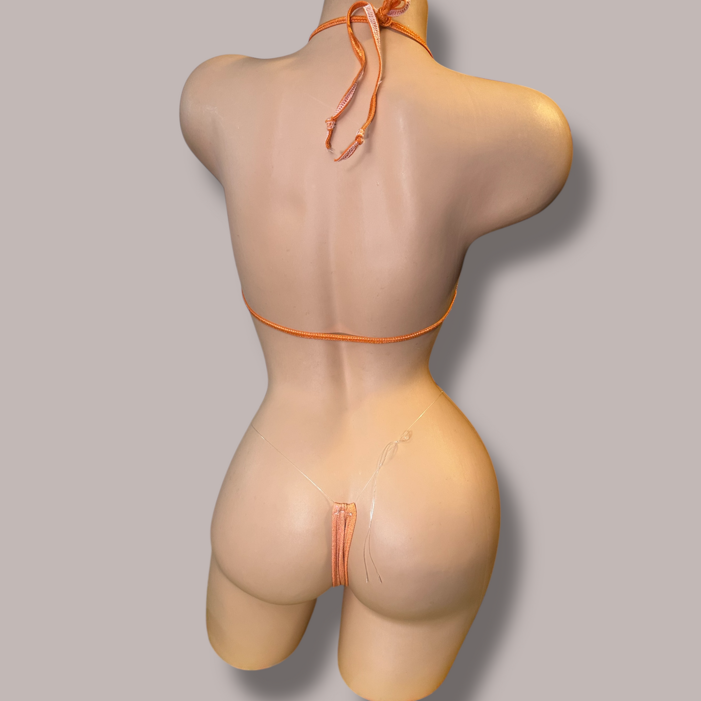 Orange Holo Cowl Neck Set