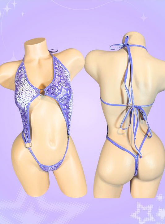 Purple Snakeskin One Piece