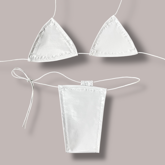 The Nova, White  Faux Latex