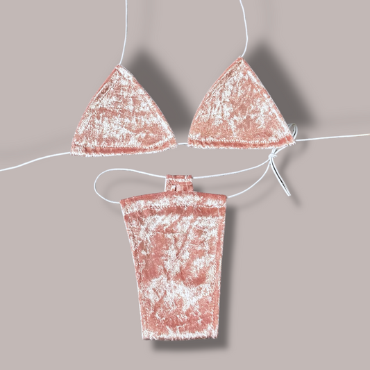 The Nova, Light Pink Crushed Velvet