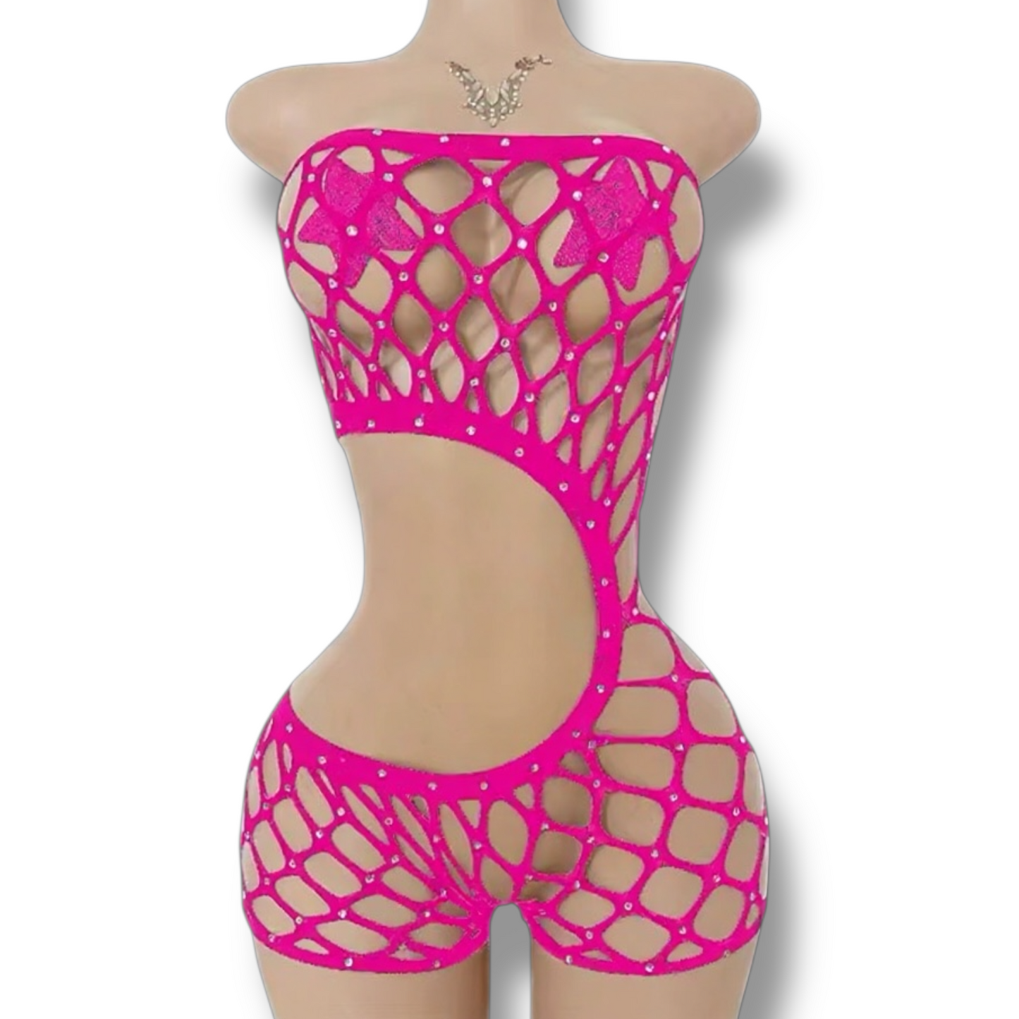 Fishnet Cutout Romper