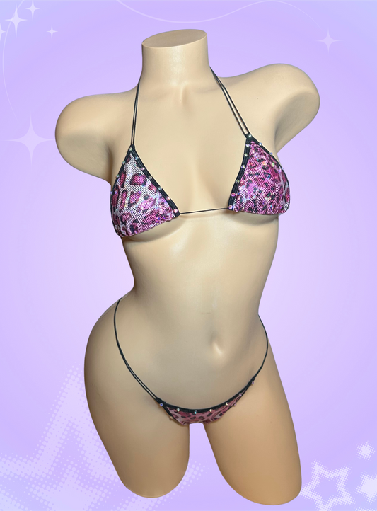 The Vixen Microkini, Pink Holographic Cheetah and Black