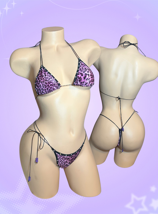 The Vixen Microkini, Purple Velvet Cheetah