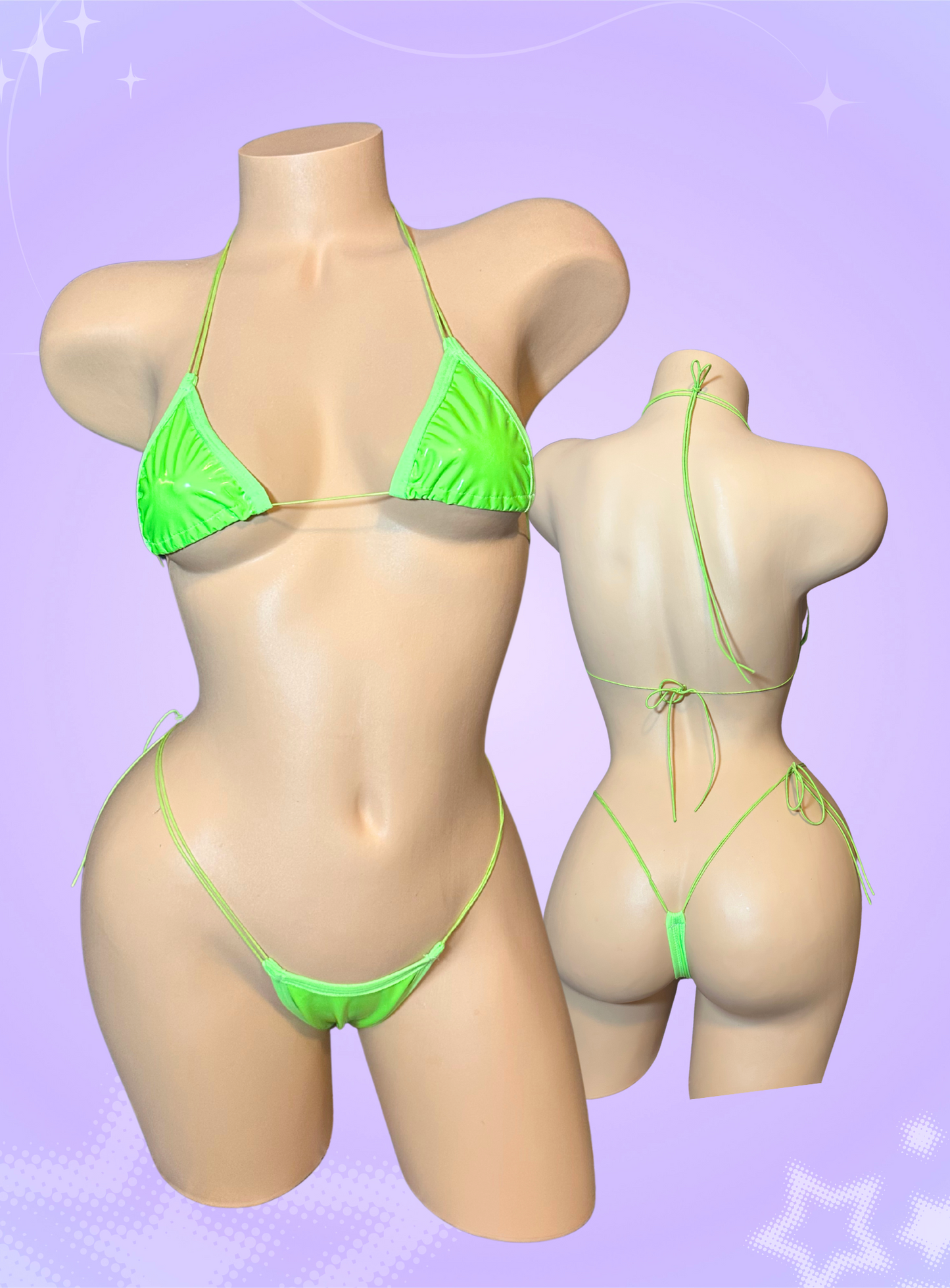 The Vixen, Neon Green Faux Latex