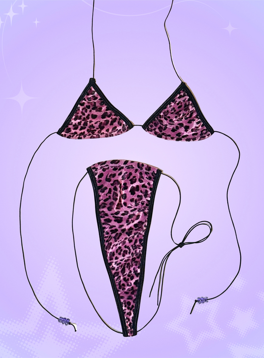 The Nova Microkini, Velvet Purple Leopard Print
