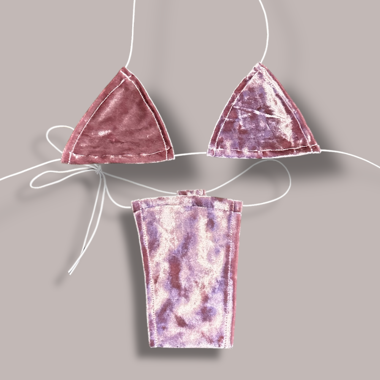 The Nova Microkini, Dusty Pink Velvet